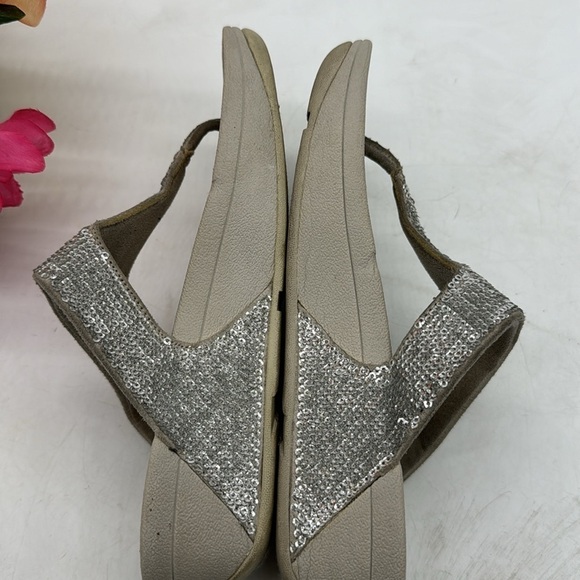 Fit Flop Sparkly Gray Thong Sandal Size 5 FFT5038FFT - Picture 7 of 9